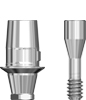 Picture of Surgical Cobalt-Chrome alloy Base Abutment, 1mm collar, NP (includes abutment screw) - 2.5 times stronger than titanium. Ideal for molars.New Product option for BIO | Max & Forte Power Base Abutments product (BlueSkyBio.com)